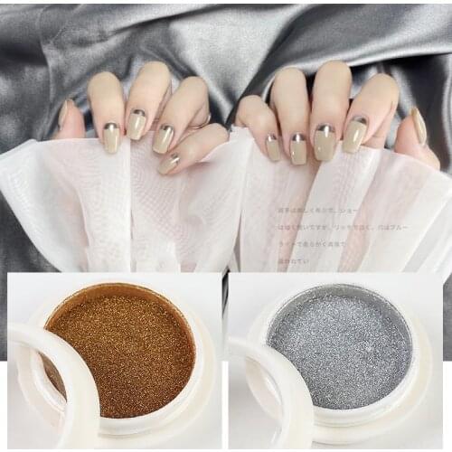 Nail Glitter Box 10g Brush Nails Accessories Set Nail Art Decorations Metal Design For Nails Powder Manicure Tools