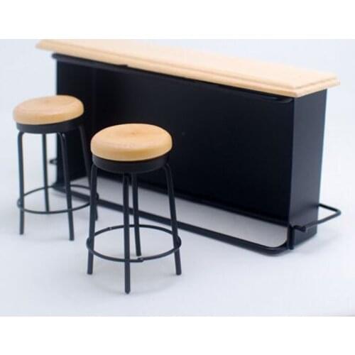 1/12 Scale Figure Scene Accessories Mini Furniture Classroom Dining Table Chair Set Bar Model for 6 inches Action Figure