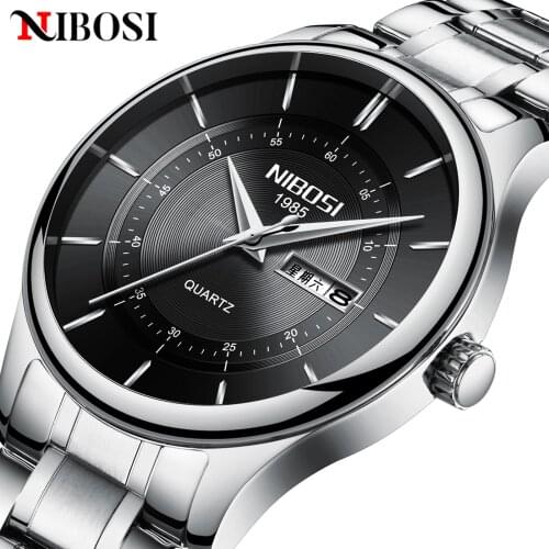NIBOSI Sports Men Watches Fashion Top Luxury Brand Waterproof Auto Date Quartz Wristwatch for Men Clock Male Relogio Masculino