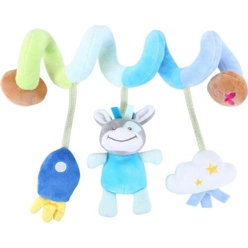 0-12 Months Soft Crib Bed Stroller Baby Toys Spiral Baby Toy For Newborns Car Seat Educational Rattles Baby Towel