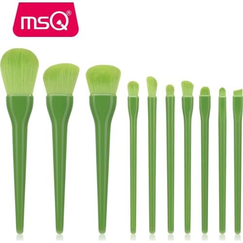 MSQ 10PCS Makeup Brushes Set Foundation Powder Eyeshadow Brush Candy Colors Make Up Kits Beauty Tools