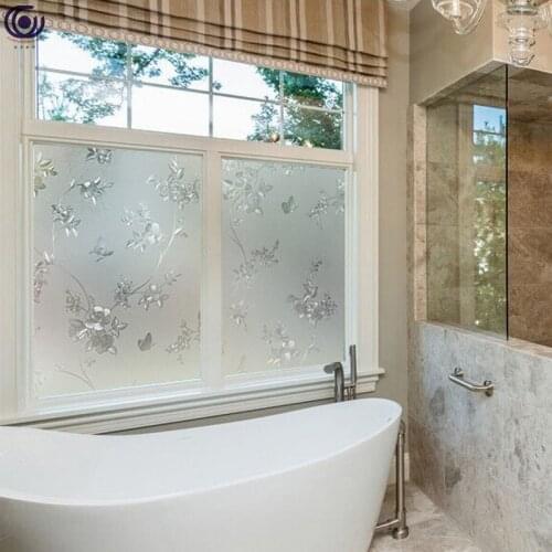 Frosted Static Cling Glass Window Sticker Film Privacy Waterproof Opaque No Glue for Office Bathroom Bedroom Shop DIY Decoration