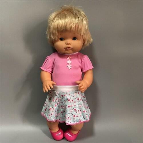 New Clothing Rose Red Sun Skirt Fit 42cm Nenuco Doll Nenuco y su Hermanita And 43cm Baby Doll Clothes Accessories