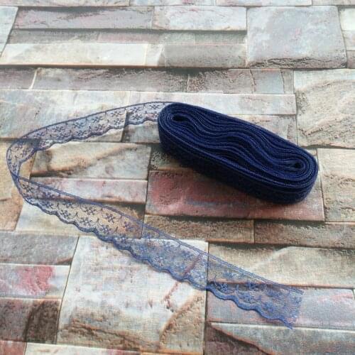 Wholesale 10 yards 22mm Width Navy Lace Ribbon Embroidery Lace DIY Jewelry Decoration Clothing Accessories