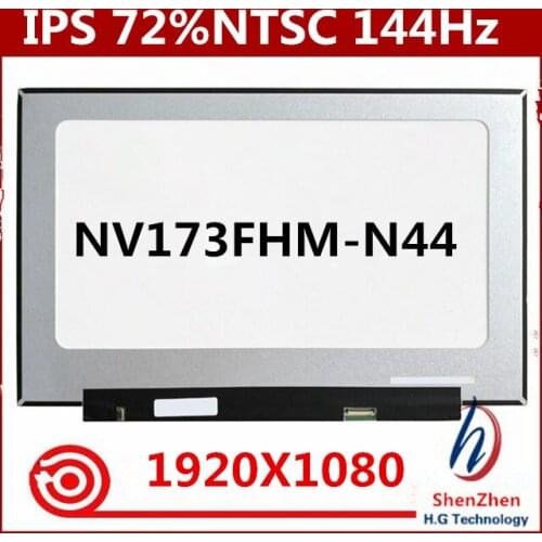 Original New For BOE NV173FHM-N44 FHD 72% NTSC 144HZ Matte LED Matrix for Laptop 17.3" Panel Monitor LCD Screen Replacement