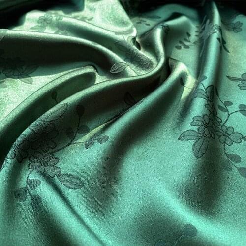 From 5meters NEW13 15 Color Emulation Silk Jacquard Satin Fabric DIY Materials/Dress / Elastic Cheongsam/DIY Sewing Fabric