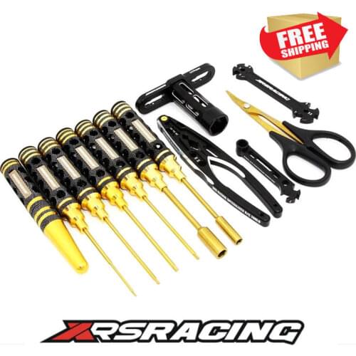 RC model Toy tools XRSRACING Model 1/10 RC car Black Gold Classic Hexagon Sleeve Tool Set 13 pieces KIT