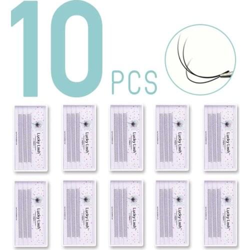 10Trays Volume 2D/3D/4D/5D eyelashes 0.10 CD curl short stem Pre Made Fans, silk lash extension, false mink individual eyelashes