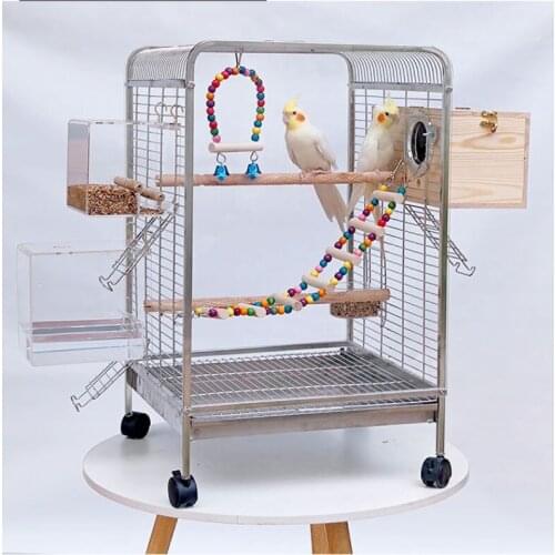 Special Cage For Xuanfeng Parrot Large Luxury Villa Full Set Of Breeding Stainless Steel Bird Cage Strong Durable Bird House