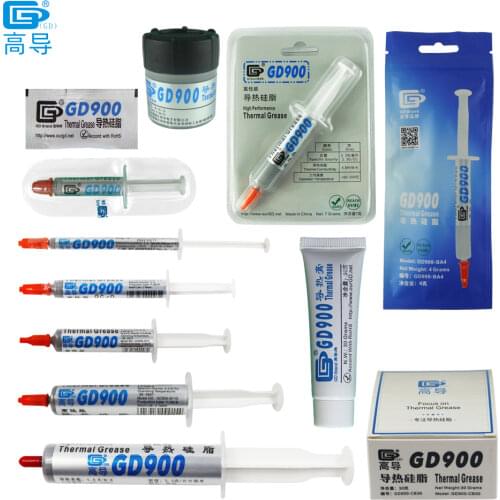 Net Weight 0.5/1/3/4/7/15/30 Grams GD900 Thermal Conductive Grease Paste Plaster Heat Sink CPU Compound SSY CN MB BA BR ST CB