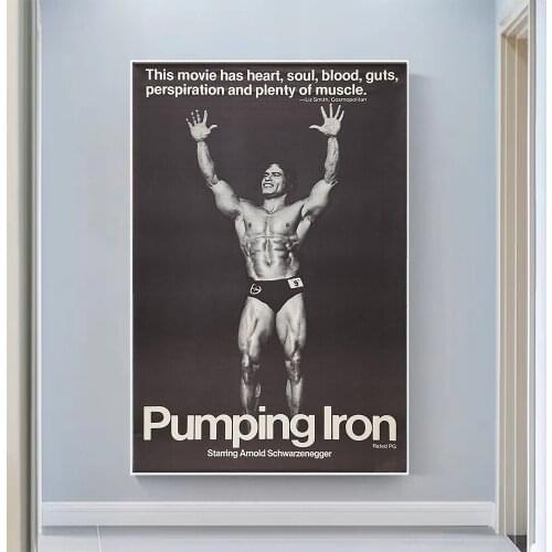 V0800 Pumping Iron (3) Vintage Classic Movie Wall Silk Cloth HD Poster Art Home Decoration Gift