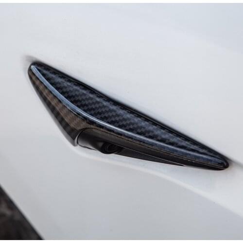 Vxvb For Tesla Model 3 2020 Real Carbon Fiber Accessories Model Y S X Three Model3 Car Body Camera Protective Cover