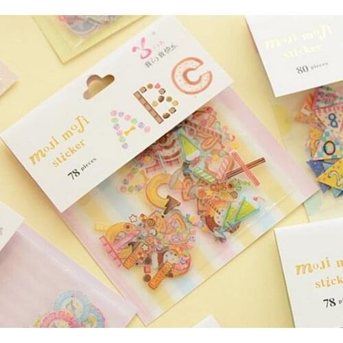 High quality Cute Kawaii Number Letter PVC Sticker For Scrapbooking Home Decoration Diary Kids Gift Stickers