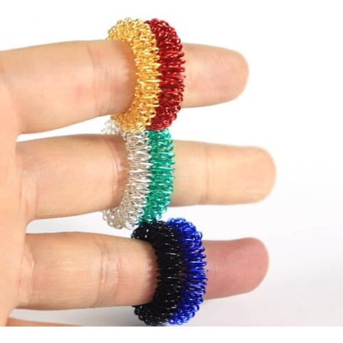 10PCS Finger Hand Massager Ring Health Care Set Home Use Acupressure Figure Massage Tools Relax Dropshipping