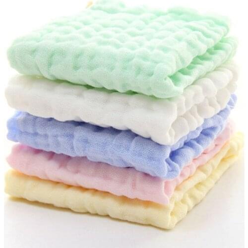 10pc/ot Cotton Baby Infant Newborn Handkerchief Towel Washcloth Feeding Wipe Cloth Burp Cloths