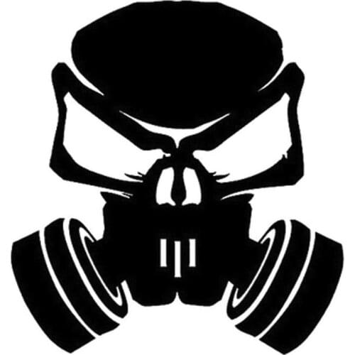 15cm*15.9cm Nitro Skull Hardcore Stickers Fashion Vinyl Car-Styling Decal Black/Silver AA840