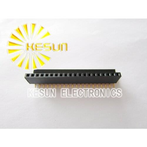 160PCS 2.54mm 1 X 20 Pin Gold-plated Single Row Straight Female Pin Header ROHS