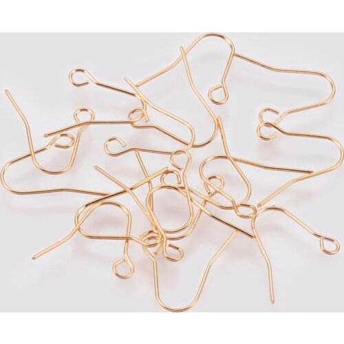 20pcs 11.5x13x0.5mm Gold Plated Brass Earring Hooks Clasps gold earrings for women Jewelry Accessories Making Wholesale F80