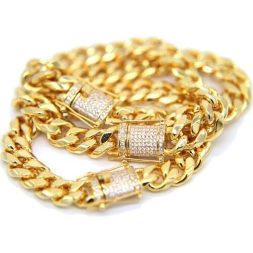 2017 factory micro pave AAA+ CUBIC ZIRCONIA cz WIDE cuban link chain Gold color hip hop bling mens jewelry bracelet