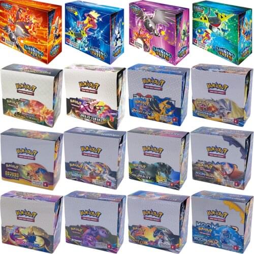 324Pcs/Box 17 Style Pokemon Card Sun & Moon Hidden Fates English Evolutions Booster Collectible Trading Card Game Children Toy