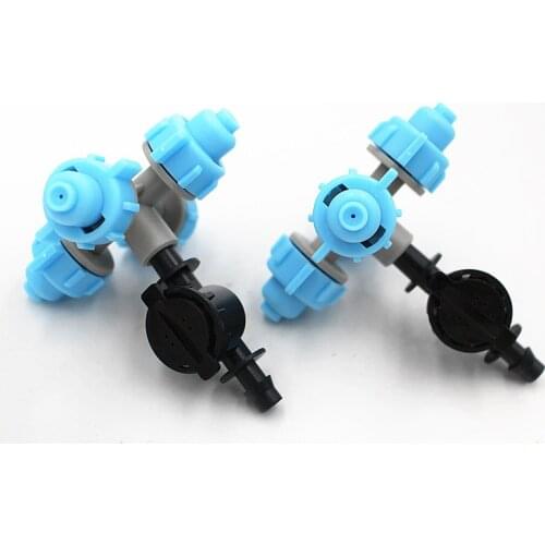 50pcs Fogger and Cross Misting Sprinkler With 1/4inch Water Antidrip Cooling Hanging Sprinkler Micro Drip Irrigation M135