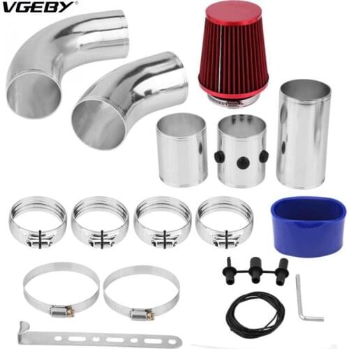 76mm 3inch Car Cold Air Injection Intake Filter System Hose Pipe Tube Kit Aluminium Universal Cold Air Intake Hose