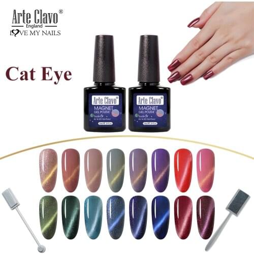 Arte Clavo Nail Gel Polish Cat Eye Lacquer Enamel Semi permanent Magnetic Soak Off Nails Gel Varnish Nail Art Manicure Gelpolish