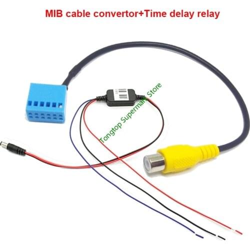 12V Car Rear View Camera MIB RCA Cable Adaptor&Time Delay Relay For Volkswagen Golf VI Jetta 5 6 MK5 MK6 Passat B6 Touran Tiguan