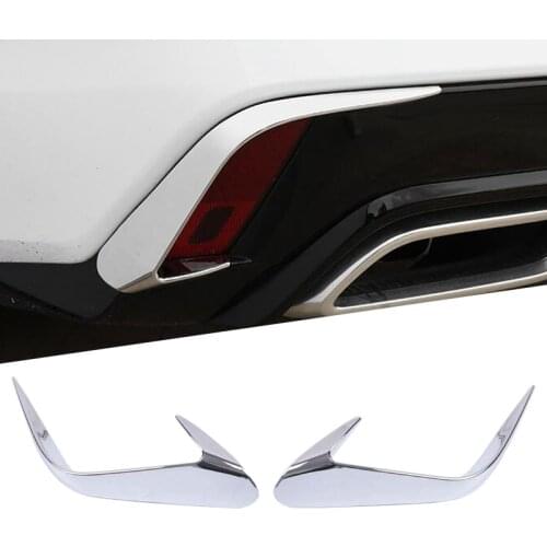 Car Accessories Fit For Cadillac CT4 2020 2021 ABS Chrome Front Rear Foglights Fog Lights Lamp Frame Molding Cover Kit Trim