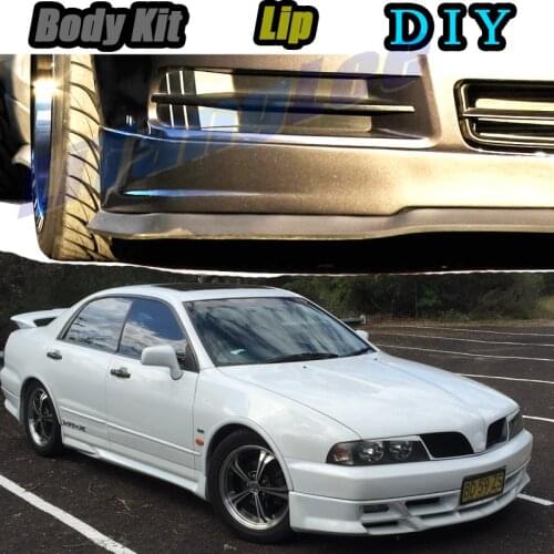Car Bumper Lip Front Spoiler Skirt Deflector For Mitsubishi Magna 1996~2005 Tune Car Modified Body Kit VIP Hella Flush Lips