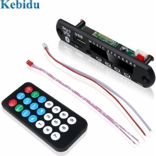 Bluetooth Handsfree car kit 5V 12V MP3 WMA Decoder Board Module Wireless Car music Player USB AUX TF FM Radio for Speaker