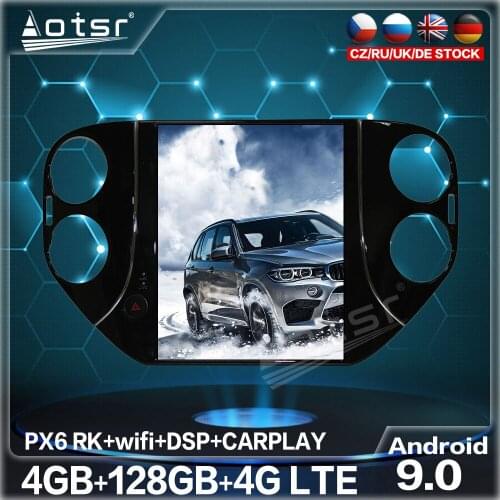 128GB Tesla Big Screen Car Radio Video Player For VW Tiguan 2010-2016 Android 9.0 Multimedia GPS Navigation 4G LTE Autoradio BT