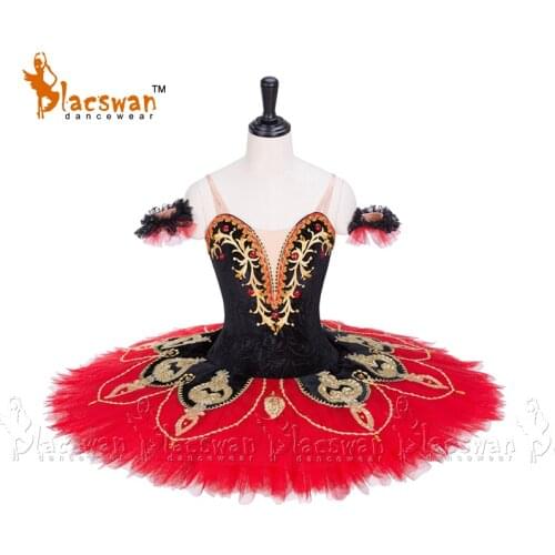 Don Quixote Ballet Variation Ballet Costume Professional Pancake Tutu Red BT665 Paquita Dance Outfit Spanish Kitri Ballet Tutus