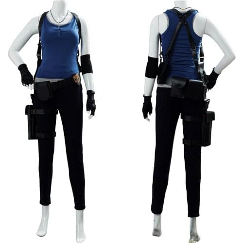Fast delivery Anime Resident 3:Remake Jill Valentine Cosplay Costume Outfit Full Suit Halloween Carnival Costumes Christmas gift