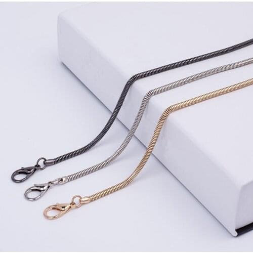 110cm Handbag Metal Chains For Bag DIY Purse Chain With Buckles Shoulder Bags Straps Handbag Handles Bag Parts & Accessories