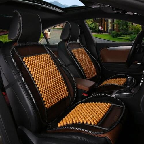 Car Seat Cover Cushion Auto Vehicle Wooden Bead Cool Summer Durable Accessories M8617