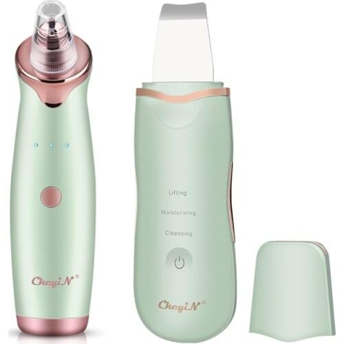 Blackhead Remover Microdermabrasion Vacuum Suction Pore Cleaner Acne Removal + Ultrasonic Skin Scrubber + Mini Nano Sprayer 50