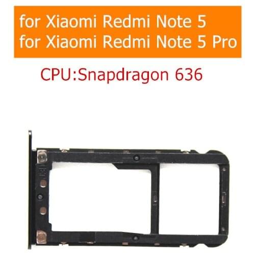SIM Card Holder Slot Tray For Xiaomi Redmi Note 5/ Note 5 Pro SIM Card Micro SD Card Tray Holder Slot Adapter Repair Spare Parts