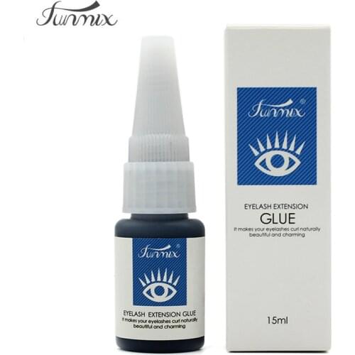 2017 Funmix Korea Imported Black Eyelash Glue Tasteless No odor fast dry eyelash glue keep 40days