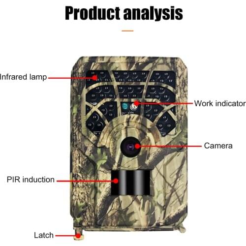 PR300C Infrared Hunting Camera Photo Trap 5MP 720P Wildlife Night Vision Tracking Scouting Waterproof Night Vision Photo Camera