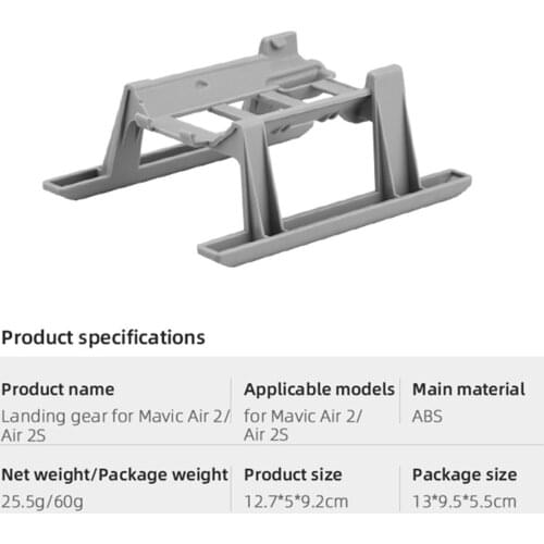 Landing Gear Extension Kit For DJI Mavic Air 2/AIR 2S Protection Stand Height Increased Extender Leg Foot Gimbal Guard