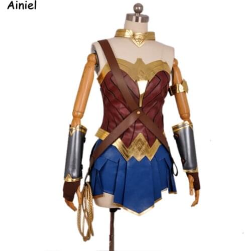 Halloween Heroine Superwoman Wonder Cosplay Costumes Woman Suit Full Set For Adult Women