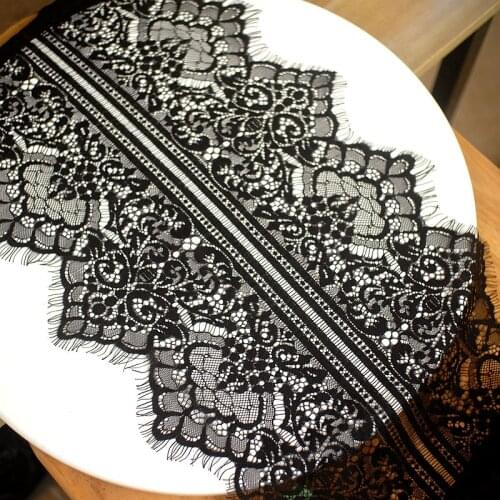 High-quality European-style bilateral eyelashes lace fabric width 29cm DIY tablecloth decoration fabric clothing fabric
