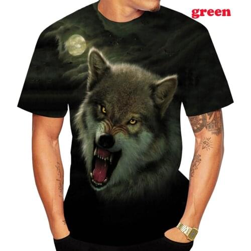 New Fashion Sunmer Men Women 3D Print Cute Wolf T Shirt Tops Casual Short Sleeve printed O-Neck T-Shirt