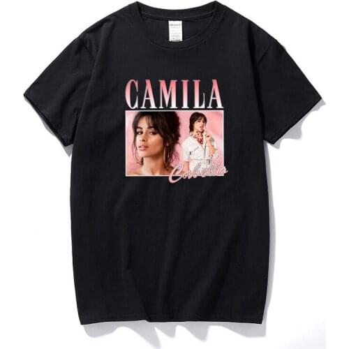 New Arrival Graphic Tees Men Streetwear Camila Cabello Rapper T Shirts For Men Vintage 90s Woman Tshirts Cotton T-shirts EU Size
