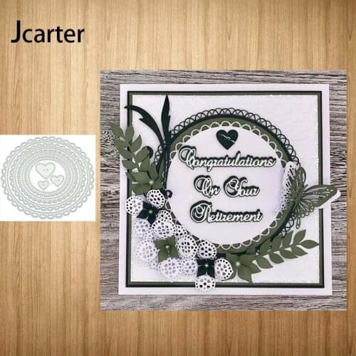 New Arrival Multiple Circle Lace Heart Metal Cutting Dies Craft Die Cut Stencil Scrapbook Card Making Mould Sheet Decor Template