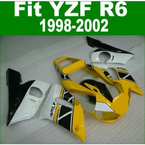 Fairings For YAMAHA R6 98 99 00 01 02 Abs Fairing kit ( yellow ) High quality Abs kits ll27