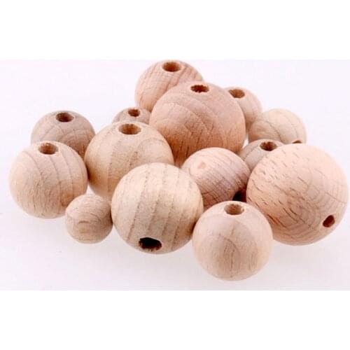 Wholesale Natural Color Wood Beads Loose Spacer Beads 10mm/12mm/14mm/16mm/18mm/20mm for Making DIY Bracelet Necklace