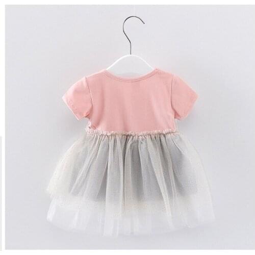 1 2 Years Old Summer Baby Dress Toddler Vestido Kid Princess Girl Patchwork Lace Wedding Tutu Bow Party Birthday Baptism Dress