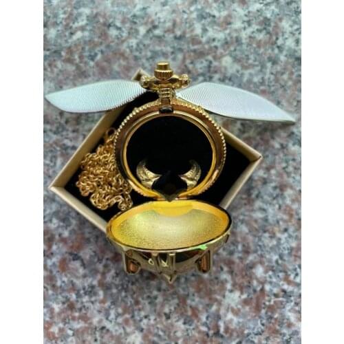Halloween Gift Wizard Cos Quidditch Game Golden Snitch Keychain Necklace Resurrection Stone Ring Set Used As Proposal Ring Box